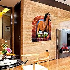 3D Horse animals Background Wall Sticker for Living Room SK9074