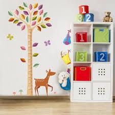 JM7187 High quality cute wall stickers tree kids height measure sticker for baby room/nursery 60*90 cm