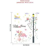 SK9352 Little Princess Flamingo WALLSTICKER STIKER DINDING UK 60X90