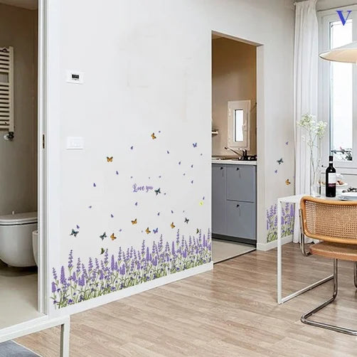 Lavander Flower Wall Decal SK7038 ZOOYOO
