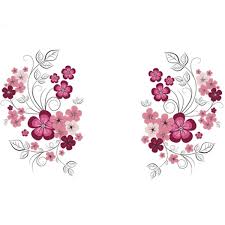 Removable Vinyl Wall Stickers Flowers Living Room TV/Sofa Background Home Decoration Wall Decals 60*90cm JM7151