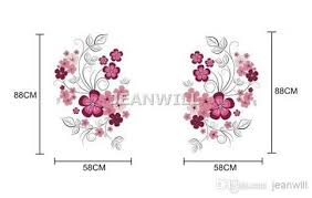 Removable Vinyl Wall Stickers Flowers Living Room TV/Sofa Background Home Decoration Wall Decals 60*90cm JM7151