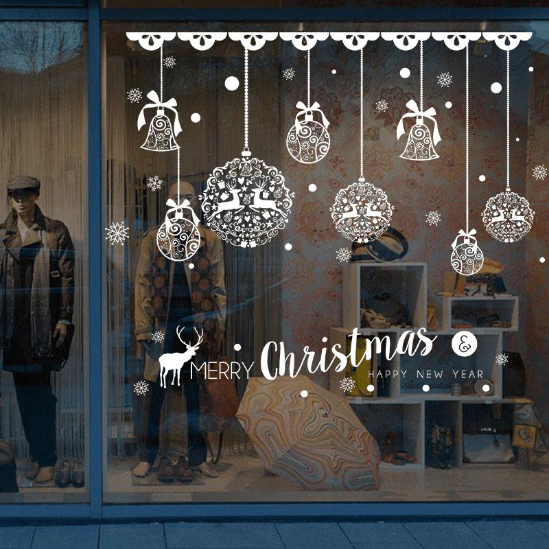Miico XH7243 Christmas Sticker Home Decoration Sticker Window and Wall Sticker Shop Decorative Stickers