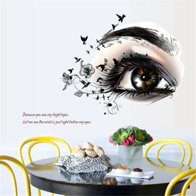 Sks6031 wall stickers beautiful eye living room bedroom wall decoration home decoration mural art