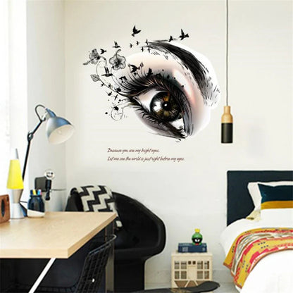 Sks6031 wall stickers beautiful eye living room bedroom wall decoration home decoration mural art