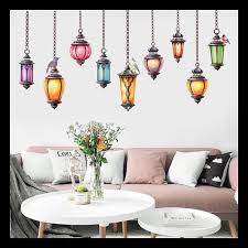 Fashion arab droplight Wall Stickers For Living Room Diy 3d Home Decor JM7342