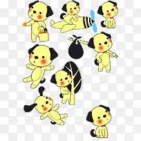 Luminous Baby Dog Wall Decals Cute Puppy Fluorescent Stickers for Home Decoration Kids Cartoon Wallpaper Glow in the Dark Room