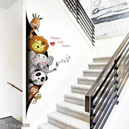 SK9360 Decorative Self Adhesive Vinyl Resuable Animal Wall Stickers