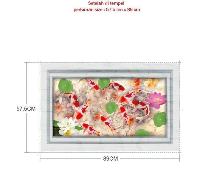 MJ8031A Fish Pond Wallsticker wall sticker stiker dinding