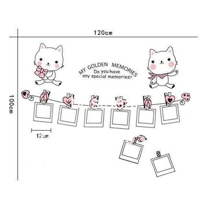 JM7103 Photo Frame Wall Stickers Home Decor Cute Decals Quotes Kids DIY Adesivo de Parede Removable Mixable