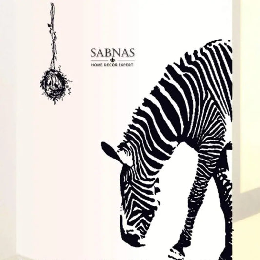 Sabnas Only Beautiful Zebraa Wall Decal Sticker Wall Decor decoration Stickers For bedroom Living room Garden home Black color ay9030