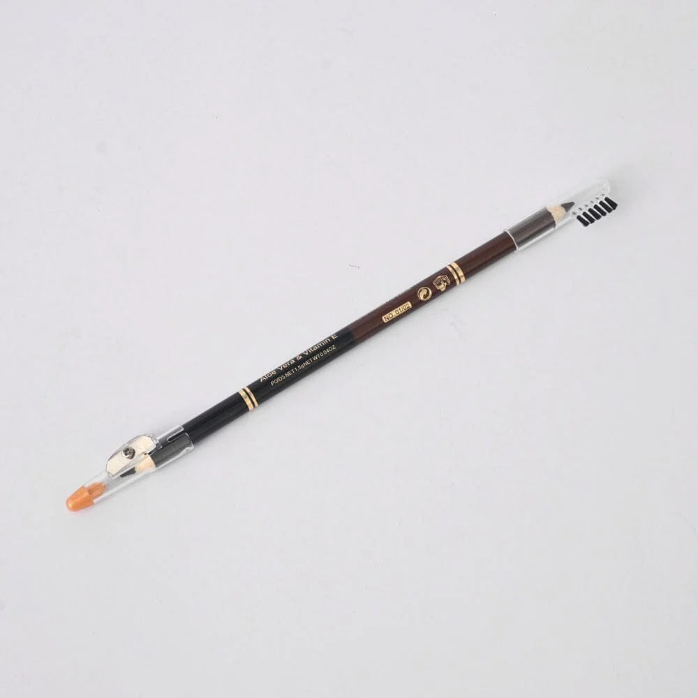 2 IN 1  EYE BROW PENCIL WITH SHARPENER