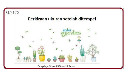 Wall Sticker Mini Garden II XL7173/ Stiker Dinding Taman Pot Mini