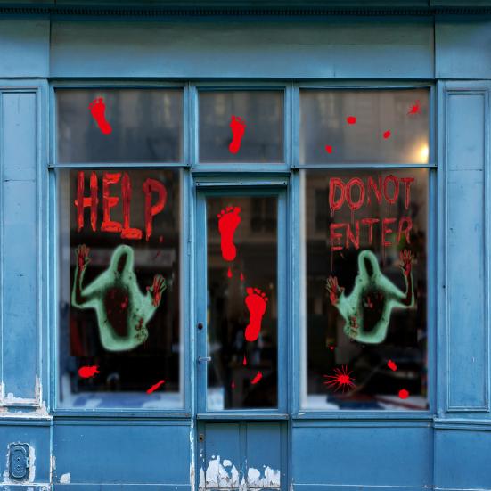Zombie Hand Decal Good Multipurpose Eye-catching Window Decal Vivid Halloween Zombie Hand Wall Window Stickers Zombie Hand Decal