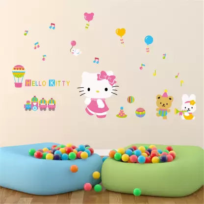 Hello Kitty Having Fun With Friends Decor For Nursery Room Wall sticker Abc1817