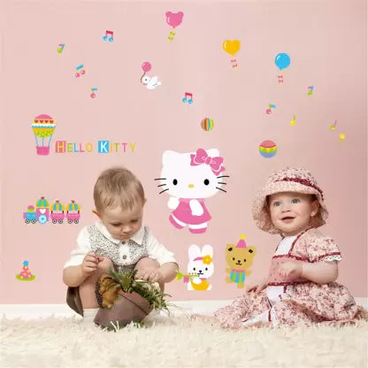 Hello Kitty Having Fun With Friends Decor For Nursery Room Wall sticker Abc1817