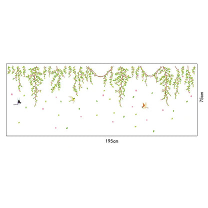 Hanging Leaf Twigs Wallpaper Decorative Room Wall Stickers XL AY9085