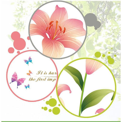 Living room wall creative floral stickers XL8135 rain flower removable wall stickers