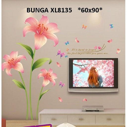 Living room wall creative floral stickers XL8135 rain flower removable wall stickers