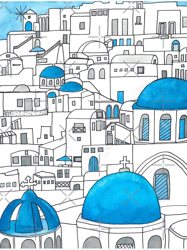 Santorini Blue and White Paradise | Poster