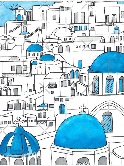 Santorini Blue and White Paradise | Poster