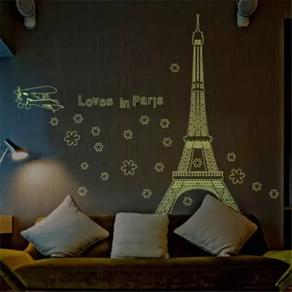 Romantic Paris Eiffel Tower Love In Pairs  Wall Stickers