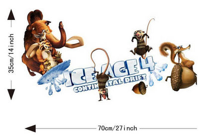 Ice Century Squirrel Elephant Wall Stickers For Kid Room Wall Decals Wall Decoration