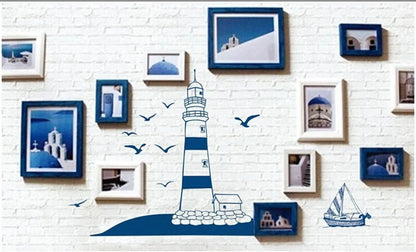 Lighthouse, Boat Wall Decal, Nautical Stickers, Ocean, Seaside, Seashore, Living Room,