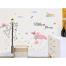 SK9352 Little Princess Flamingo WALLSTICKER STIKER DINDING UK 60X90