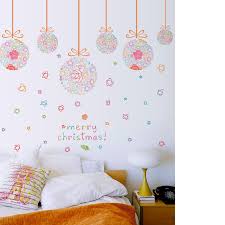 The new environmentally friendly PVC removable glass Christmas ball lob window dressing mall restaurant sticker SK9071