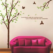 SHINE HOME DECOR'S Branches with Birds  (Green:Brown) Ay9022