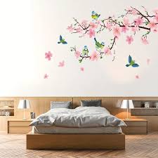 Wall Sticker Artist House Decoration Graphic Flower Petal Tree Xh917