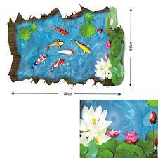 Ready Wall Stiker 60X90 Xh9219 Fish Lotus Pool Walstiker Wallsticker -Berkualitas
