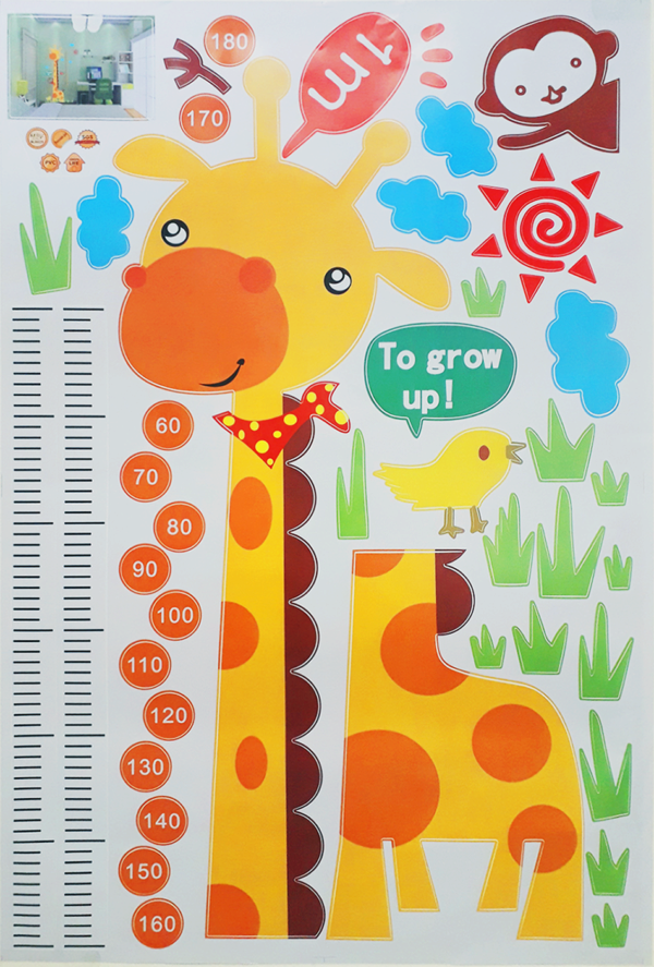 Decorative baby giraffe growth chart size 60x90 mj8025