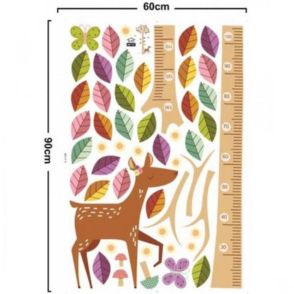 JM7187 High quality cute wall stickers tree kids height measure sticker for baby room/nursery 60*90 cm