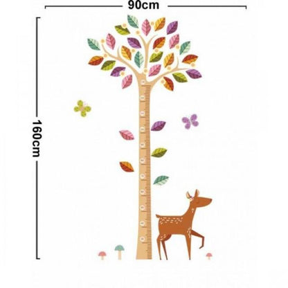 JM7187 High quality cute wall stickers tree kids height measure sticker for baby room/nursery 60*90 cm