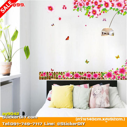 STICKER DINDING AY9042 Soft Flower wall stiker