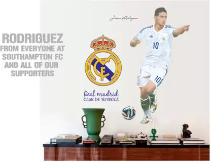 Famous soccer player James Rodriguez wall sticker (Finished size on wall - 95(w) X 110(h) cm) Self Adhesive Sticker