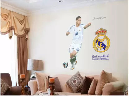 Famous soccer player James Rodriguez wall sticker (Finished size on wall - 95(w) X 110(h) cm) Self Adhesive Sticker