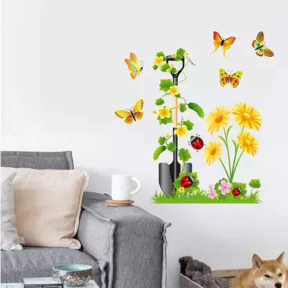 Wall Stickers Sunflowers in the Garden Nature Nursery Room Self Adhesive Sticker