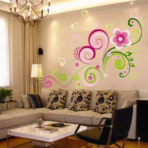 New 2024 Lp Xy8006 DIY Wall Sticker, Stickers Living Room Bedroom Sofa Backdrop Fantasy Flower Wall Stickers Decal Decoration Products Accessories
