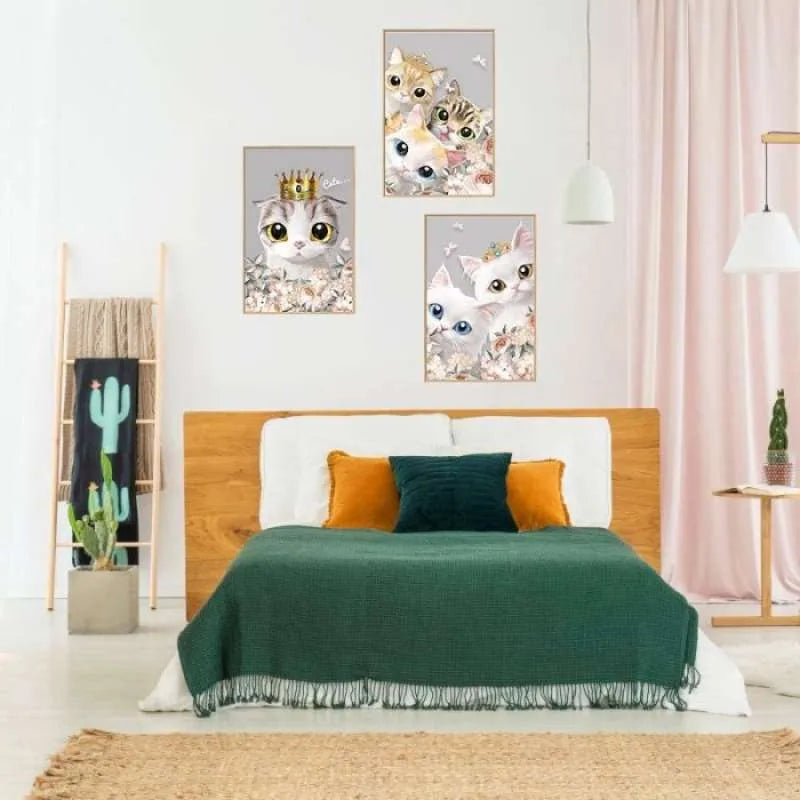WALL STICKER STIKER DINDING SK9342 KINGDOM CATS FRAME WALLSTICKER