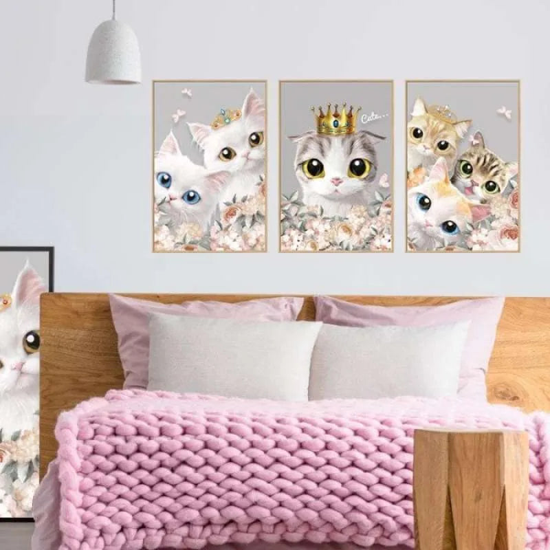 WALL STICKER STIKER DINDING SK9342 KINGDOM CATS FRAME WALLSTICKER