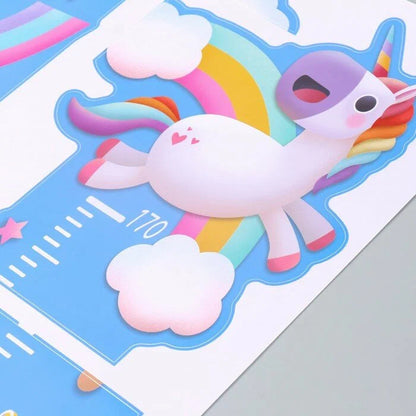 Stiker Dinding Pengukur Tinggi Badan /Wall Sticker Kartun - unicorn