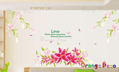 Wall Sticker [Orange Fruit Design] Perfume Lily DIY Combination Wall Sticker/Wall Sticker/Wallpaper/Living Room Bedroom Bathroom Kindergarten Interior Design Decoration