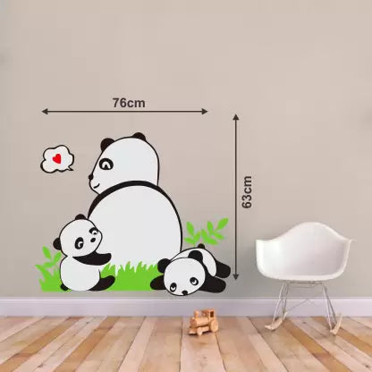 Jm8317 Panda Happy baby Pattern Removable Wall Stickers Decal Kids Home Decor USA
