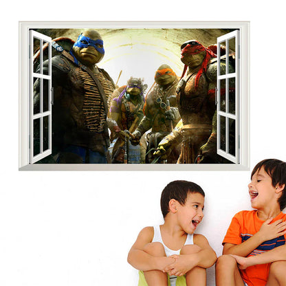 Caihuahua Teenage Mutant Ninja Turtles 14119 Wall Sticker Bedroom Eco-Friendly Bed Kindergarten