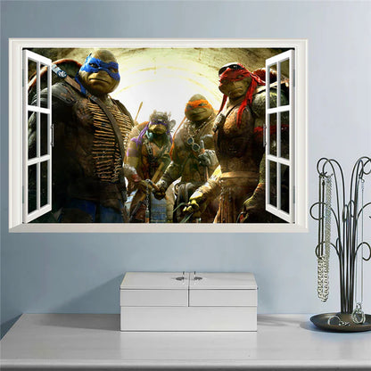 Caihuahua Teenage Mutant Ninja Turtles 14119 Wall Sticker Bedroom Eco-Friendly Bed Kindergarten