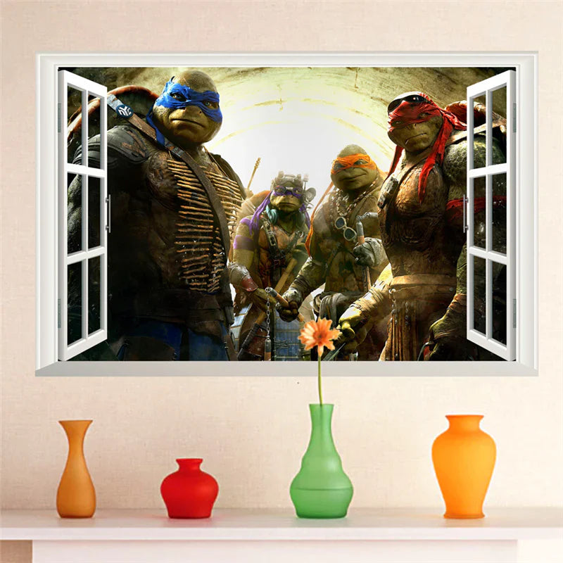 Caihuahua Teenage Mutant Ninja Turtles 14119 Wall Sticker Bedroom Eco-Friendly Bed Kindergarten