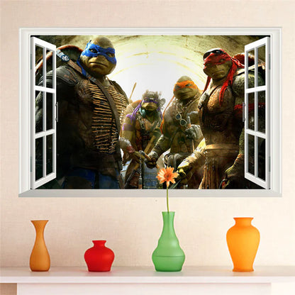 Caihuahua Teenage Mutant Ninja Turtles 14119 Wall Sticker Bedroom Eco-Friendly Bed Kindergarten
